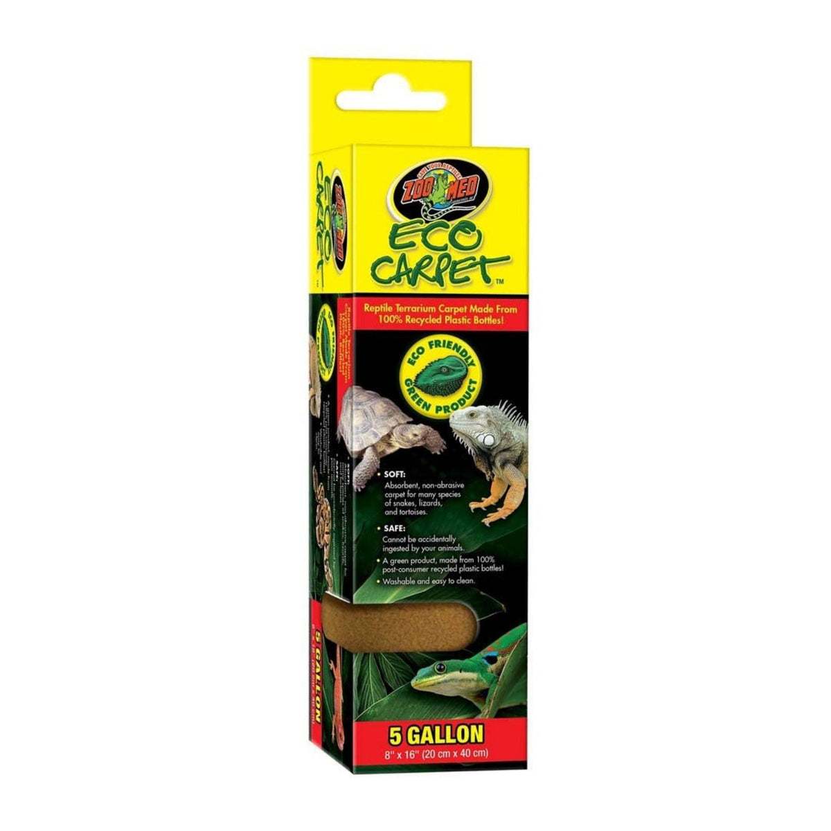 Zoo Med Eco Carpet Reptile Terrarium Carpet Tan 1ea/5 gal, 8in. X 16in.
