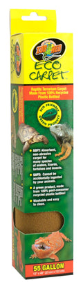 Zoo Med Eco Carpet Reptile Terrarium Carpet Green, 1ea/55 gal, 13in X 48in