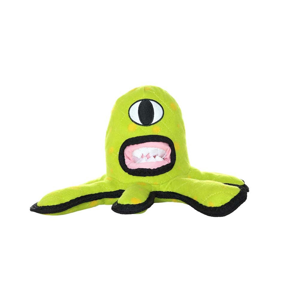 Tuffy Alien Durable Squeaky Dog Toy Green
