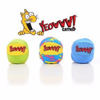 Yeowww My Cats Ball Catnip Toy MultiColor, 2 in, 3 pk