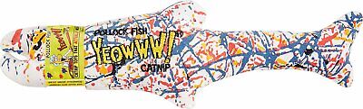 Yeowww Pollock Fish Catnip Toy MultiColor, 11 in