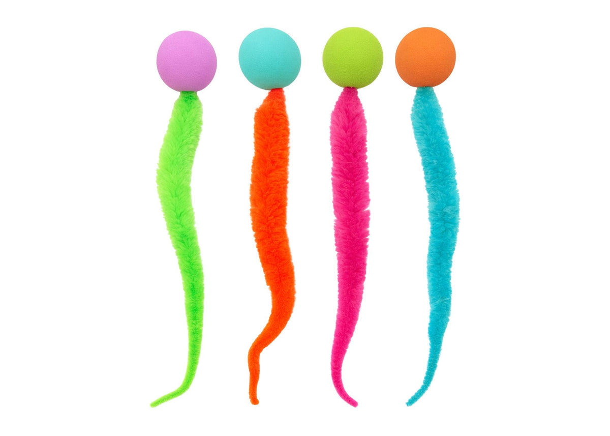 Multipet Foam Ball with Tail 4pk