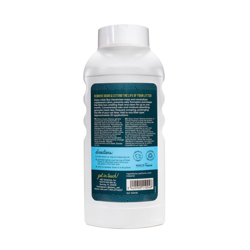 Alzoo Mineral-Based Litter Deodorizer Ocean Breeze 26.6oz.