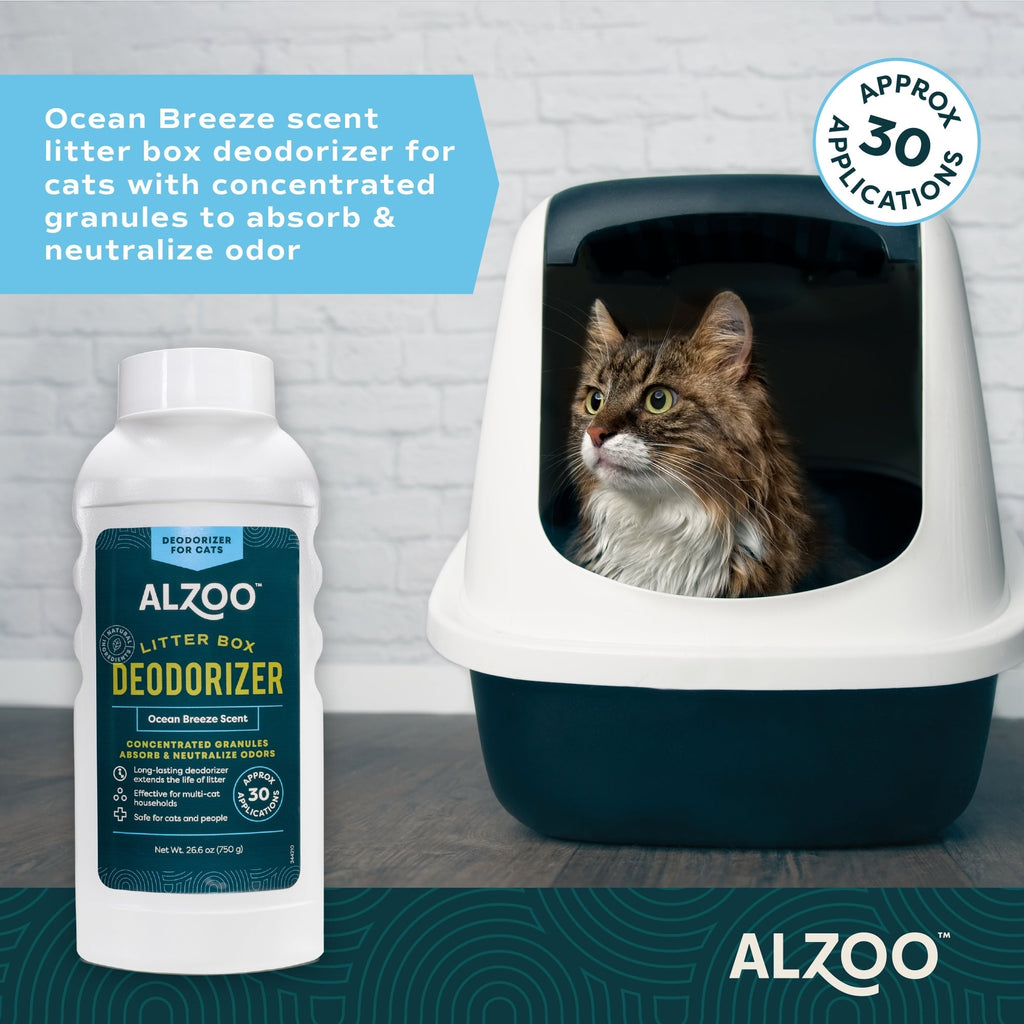 Alzoo Mineral-Based Litter Deodorizer Ocean Breeze 26.6oz.