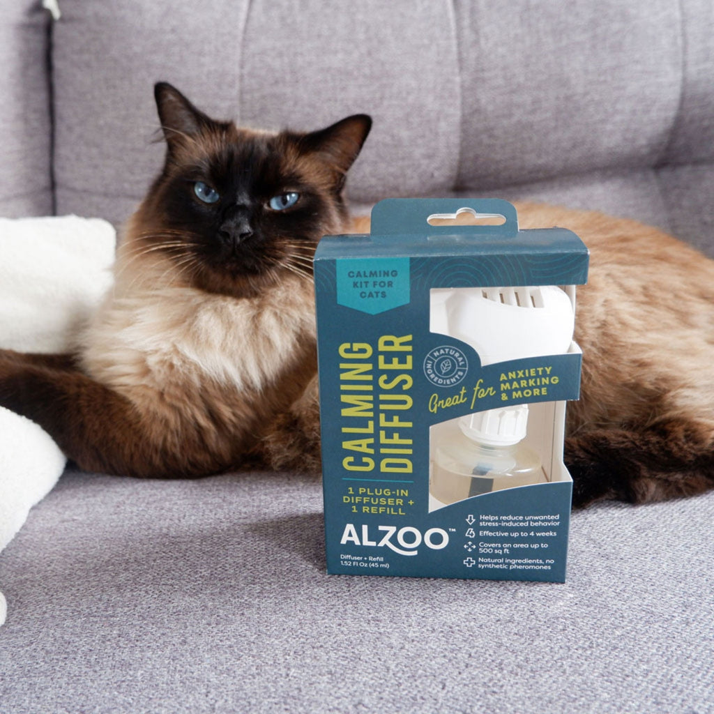 Alzoo Plant-Based Calming Diffuser Kit Cat 1.52oz.