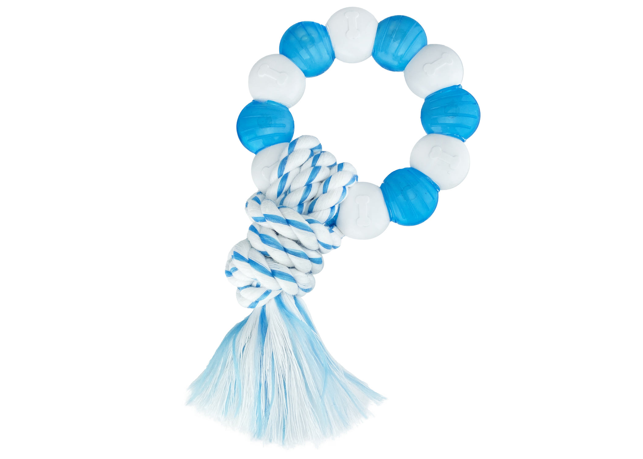 Multipet Canine Clean™ Small Dogs Peppermint Nubby Ring with Rope 6inch