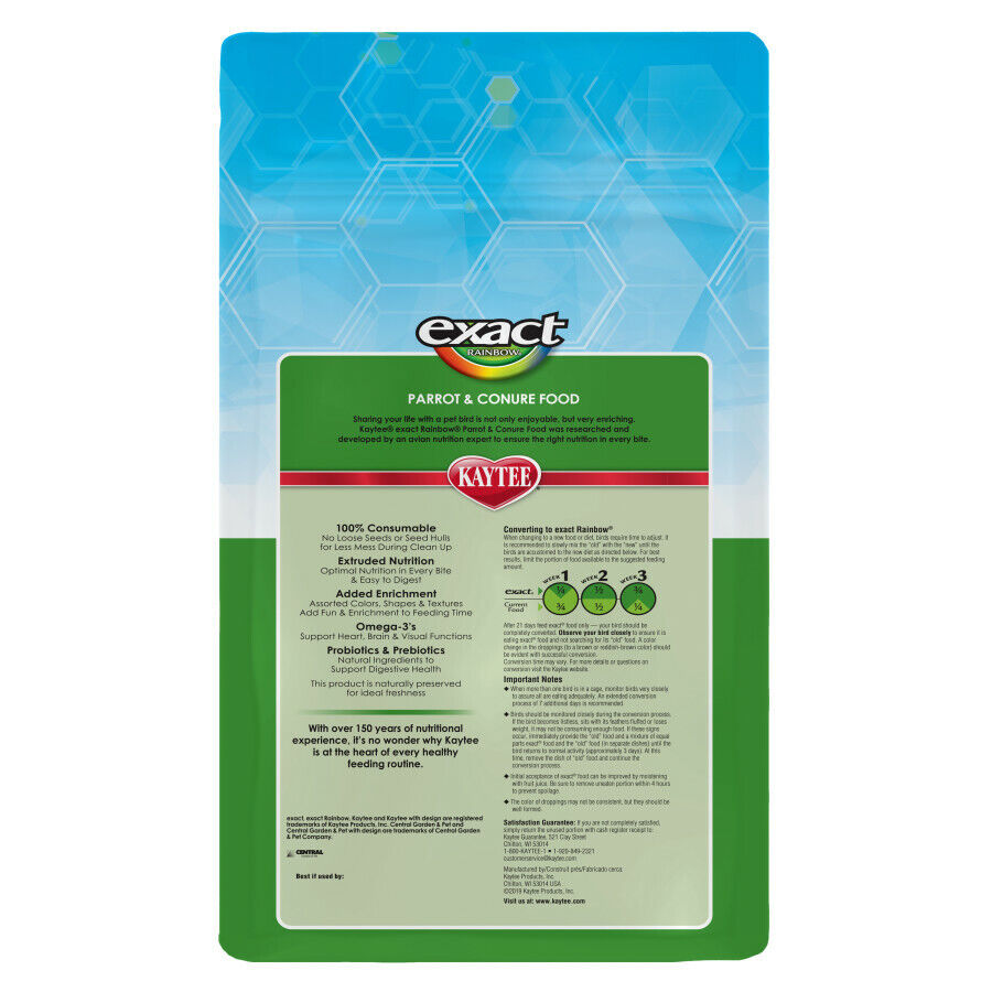Kaytee Exact Rainbow Parrot  Conure 1ea/4 lb