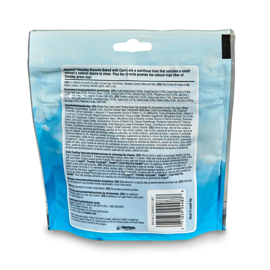 Kaytee Timothy Biscuits Baked Treat  Carrot 1ea/4 oz