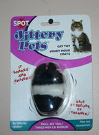 Spot Jittery Mouse Plush Cat Toy Gray; White 3 in