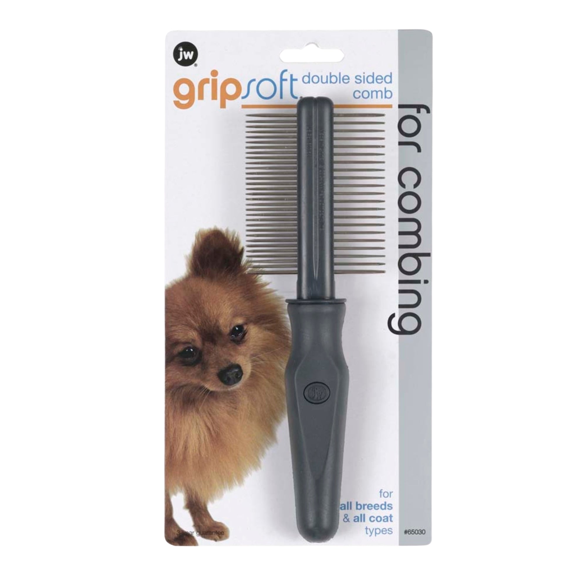 JW Pet Double Sided Comb Grey, Yellow, 1ea/One Size