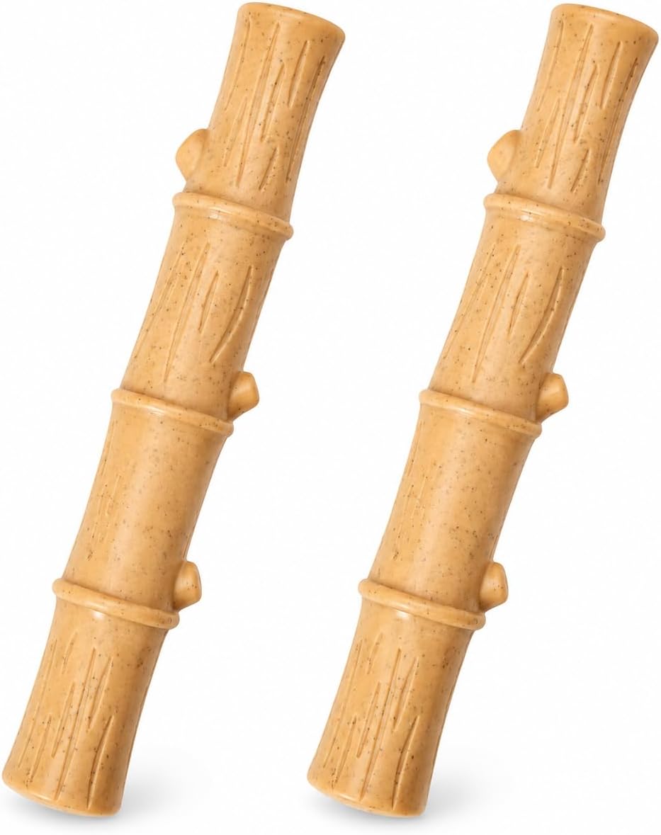 Bam Bamboo Stick Chicken Flavored Dog Chew Toy, 5.25 in, 2 Pack