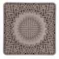Messy Mutts Dog Cat Framed Silicone Interactive Licking Bowl Mat 10In X 10In Grey