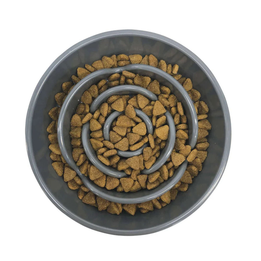 Messy Mutts Dog Slow Feeder Speckled Grey 3 Cup