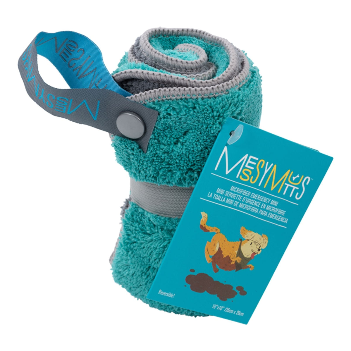 Messy Mutts Dog Emergency Microfiber Mini Towel 10" X 10" Assorted - 16 Count
