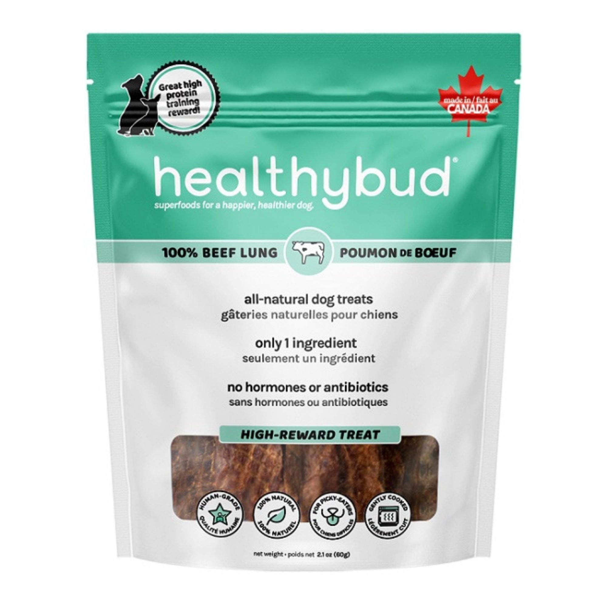 Healthy Bud Dog 2.1oz. Beef Lung