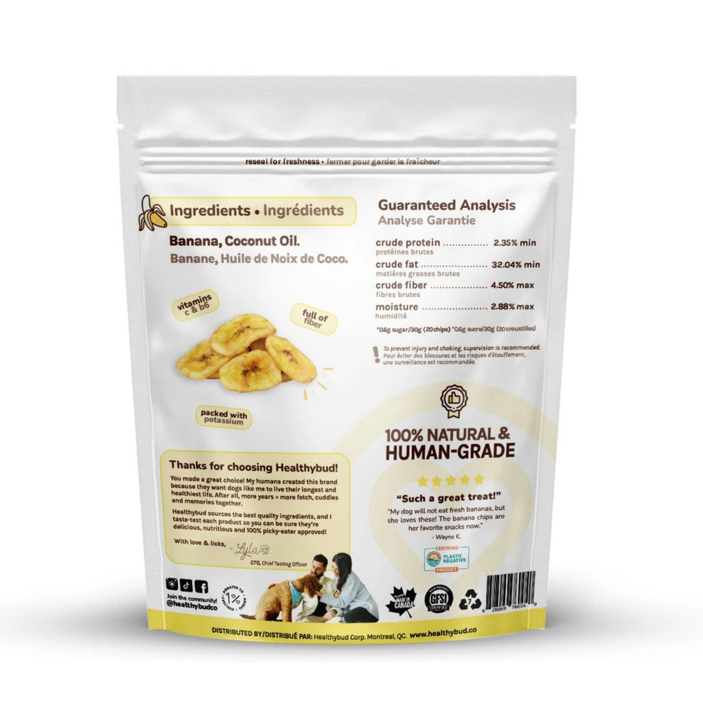 Healthy Bud Dog 5.3oz. Banana Chips