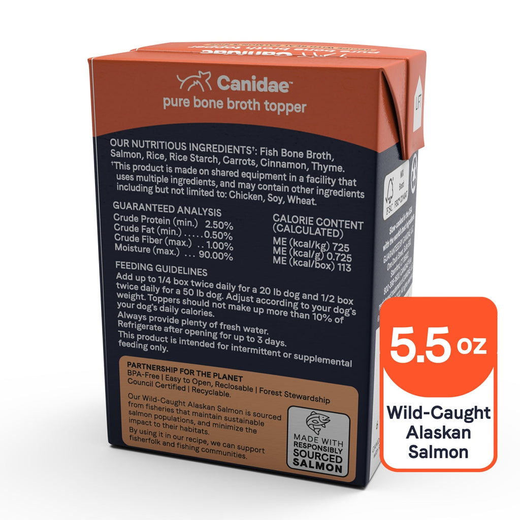 CANIDAE PURE goodness Bone Broth Topper Real Salmon & Rice 5.5oz