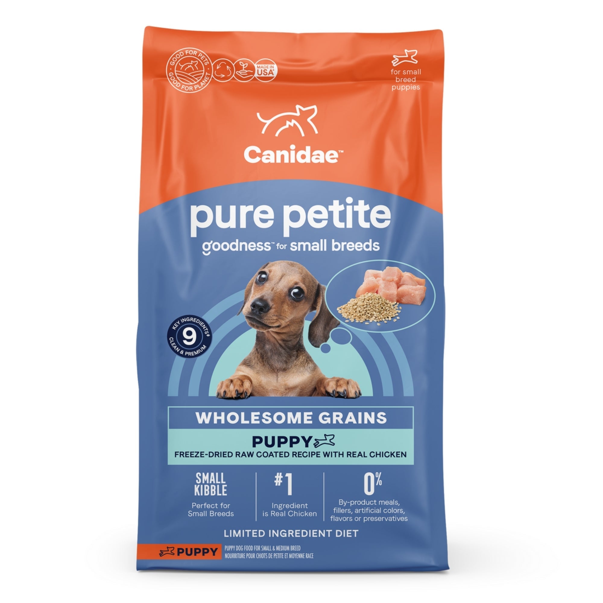 CANIDAE PURE Goodness Petite Freeze-Dried Small Breed Puppy Food Chicken 4lb