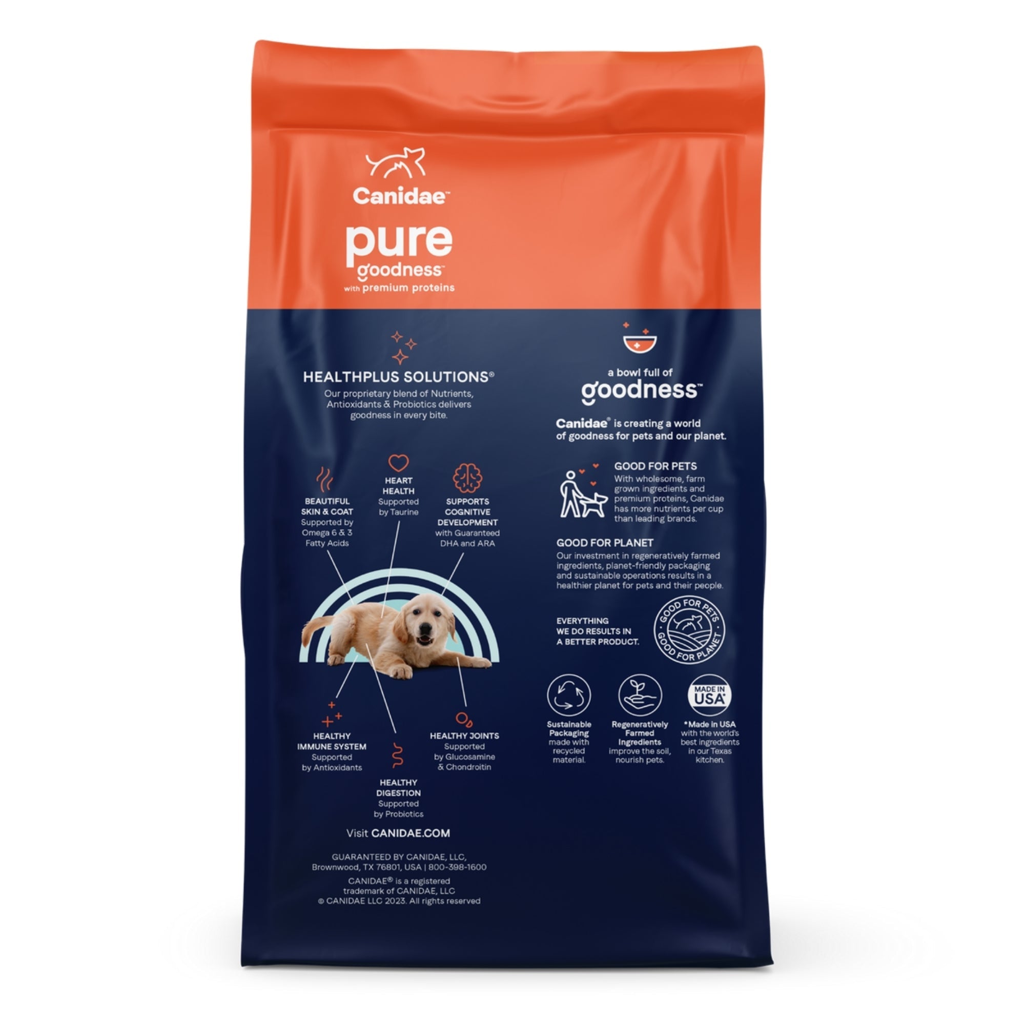 CANIDAE PURE Goodness Grain-Free LID Dry Puppy Food Real Salmon & Sweet Potato 4lb