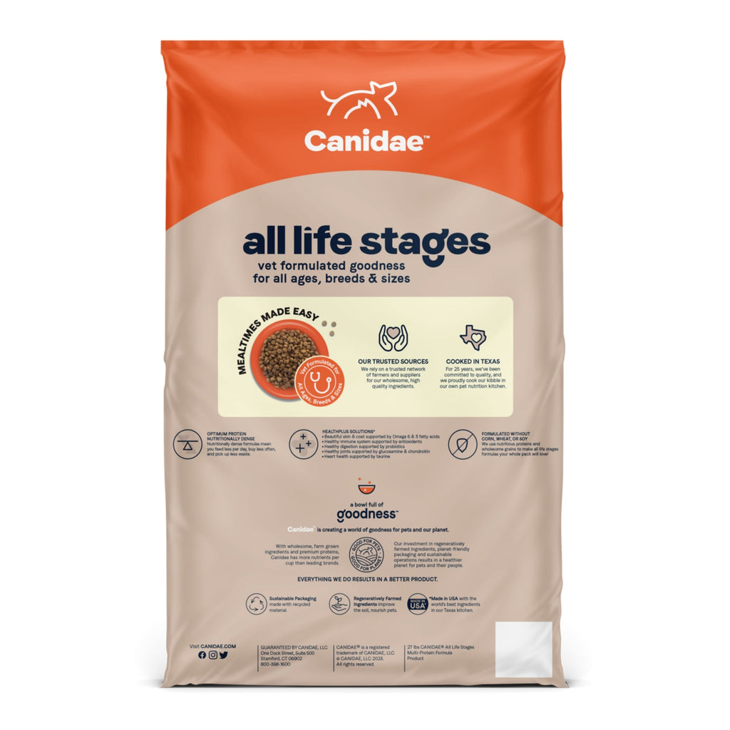 CANIDAE All Life Stages Multi-Protein Dry Dog Food Chicken, Turkey & Lamb 40lb