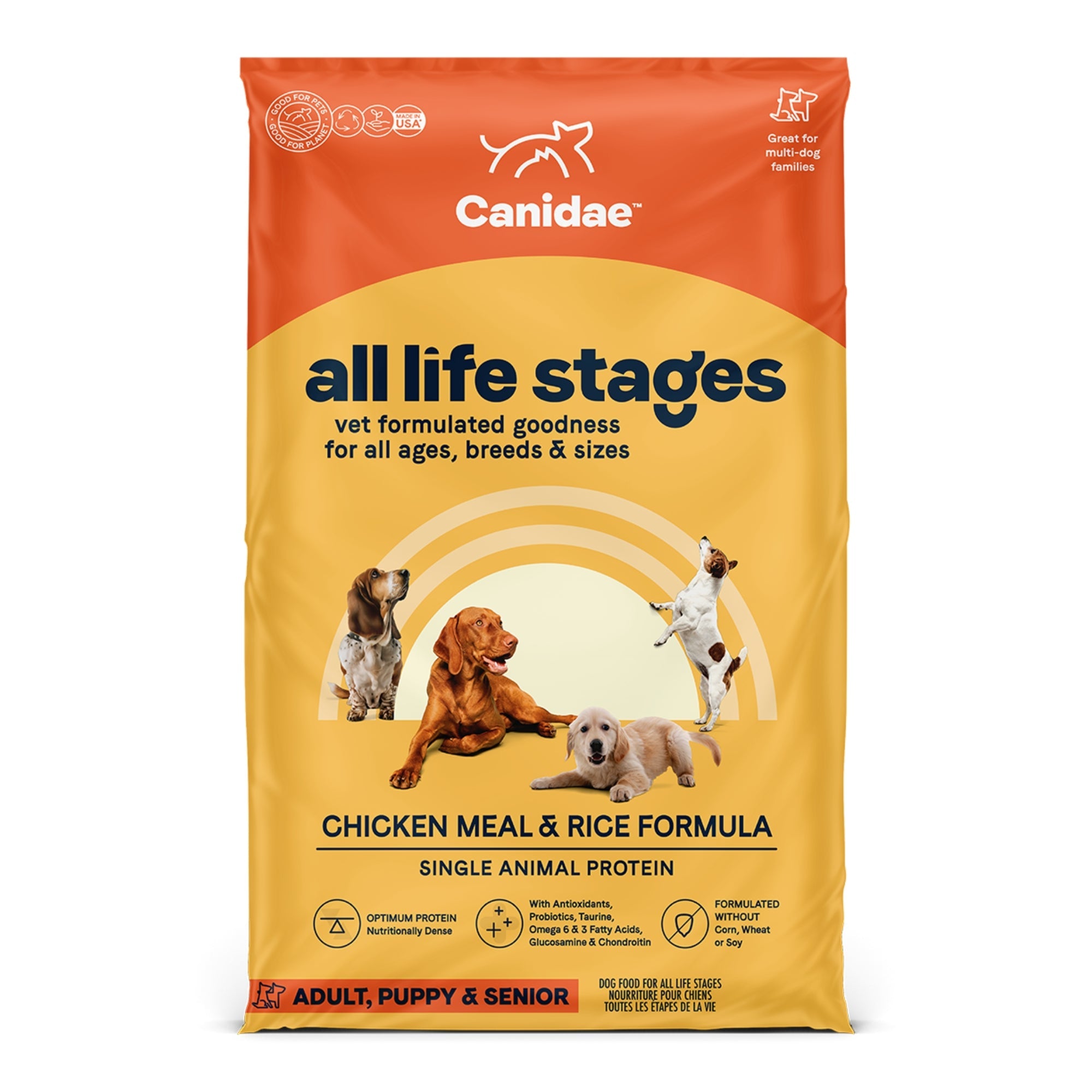CANIDAE All Life Stages Dry Dog Food Chicken Meal & Rice 15lb