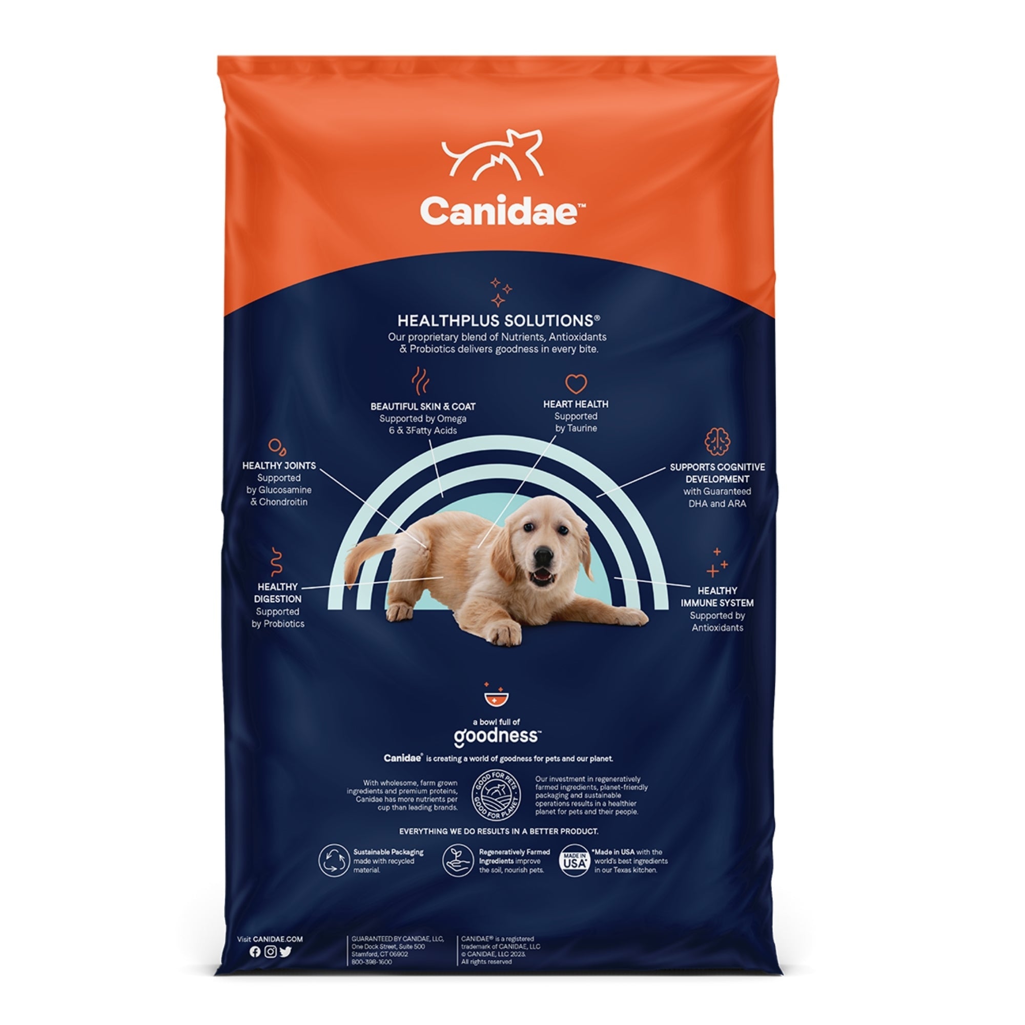 CANIDAE PURE Goodness Grain-Free LID Dry Puppy Food Real Chicken, Lentil & Whole Egg 4lb