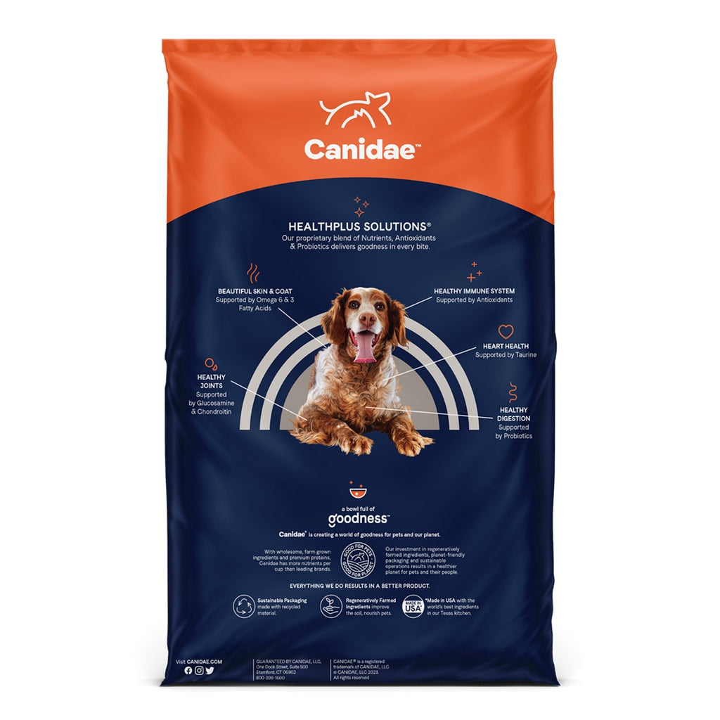 CANIDAE PURE Goodness Grain-Free LID Dry Senior Dog Food Chicken, Sweet Potato & Garbanzo Bean 22lb