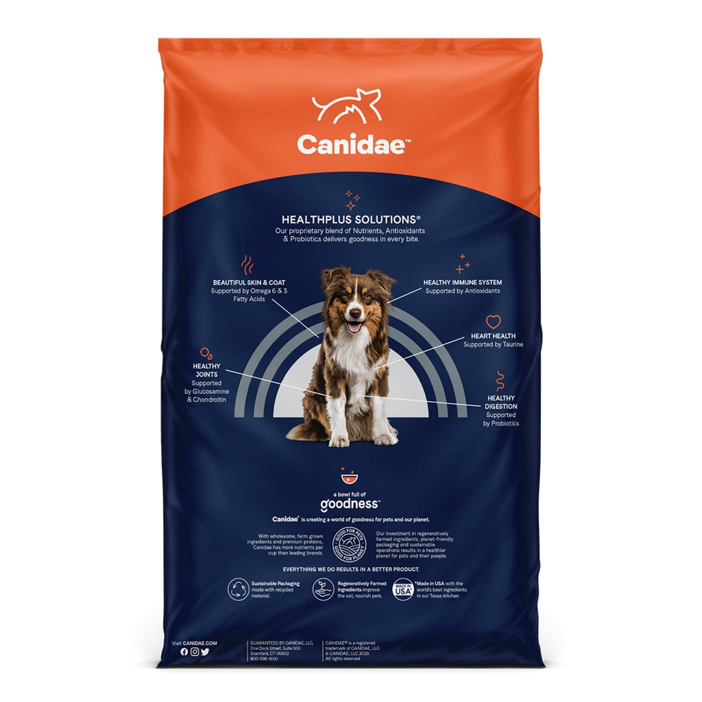 CANIDAE PURE Goodness Grain-Free LID Dry Dog Food Chicken, Lentil & Pea 22lb