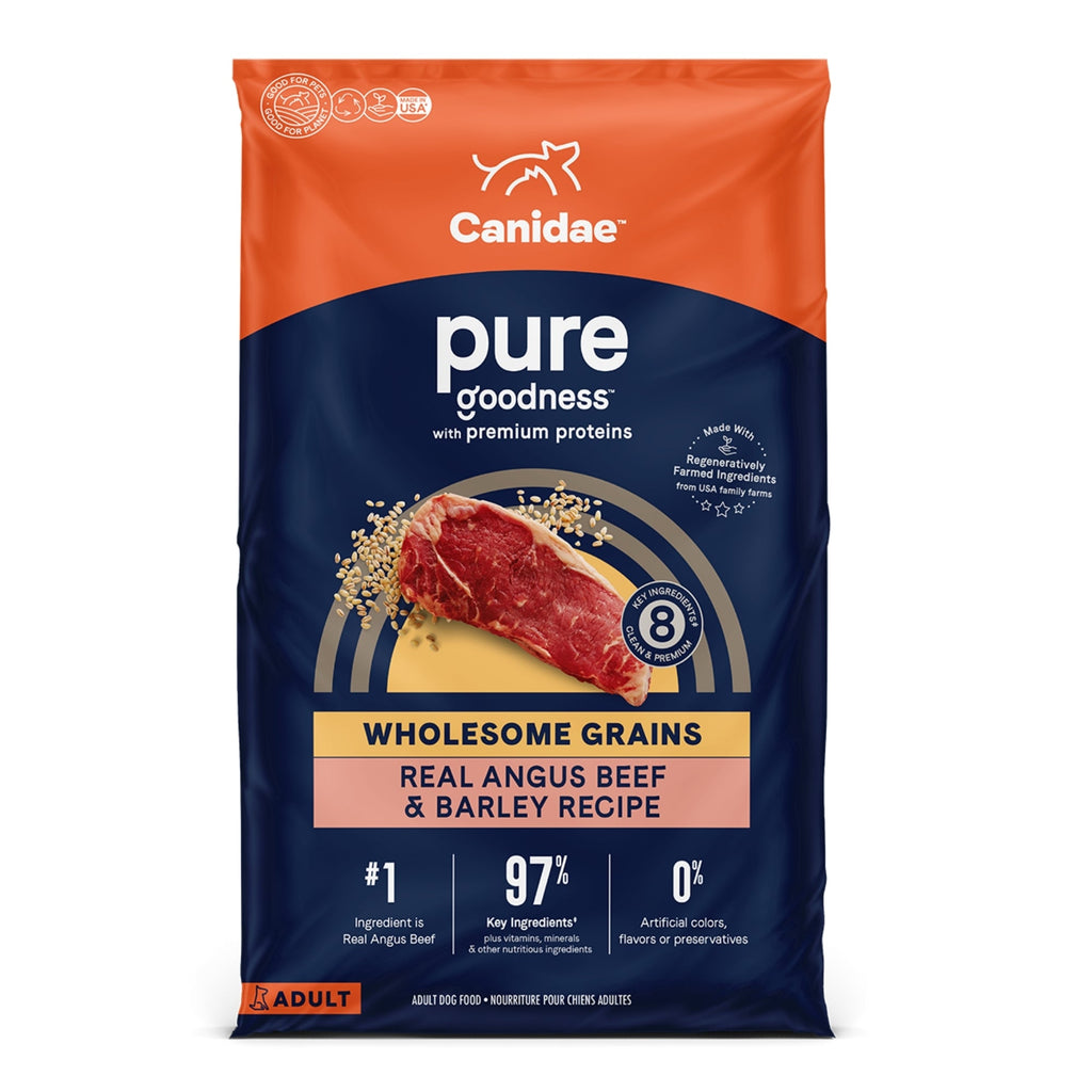 CANIDAE PURE Goodness w/Wholesome Grains Dry Dog Food Beef & Barley 4lb