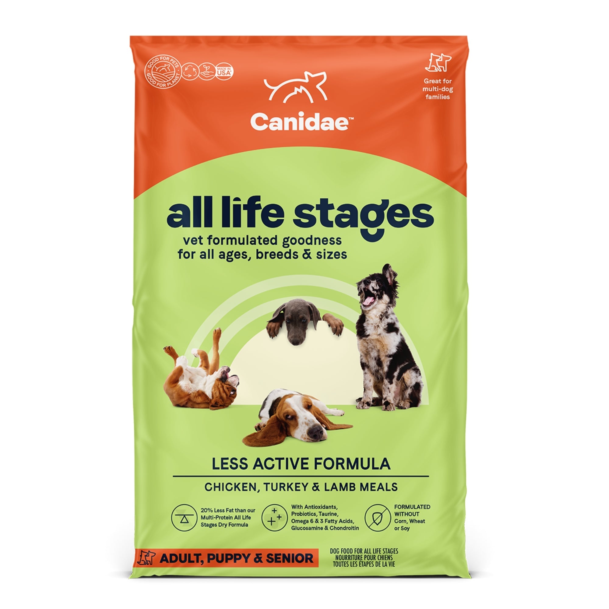 CANIDAE All Life Stages Less Active Dry Dog Food Chicken, Turkey & Lamb 30lb