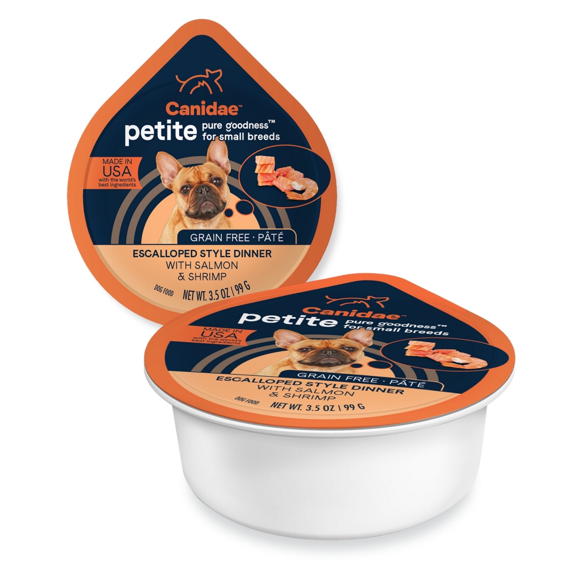 CANIDAE PURE Goodness Petite Small Breed Grain-Free Canned Dog Food Pâté w/Salmon & Shrimp 3.5oz