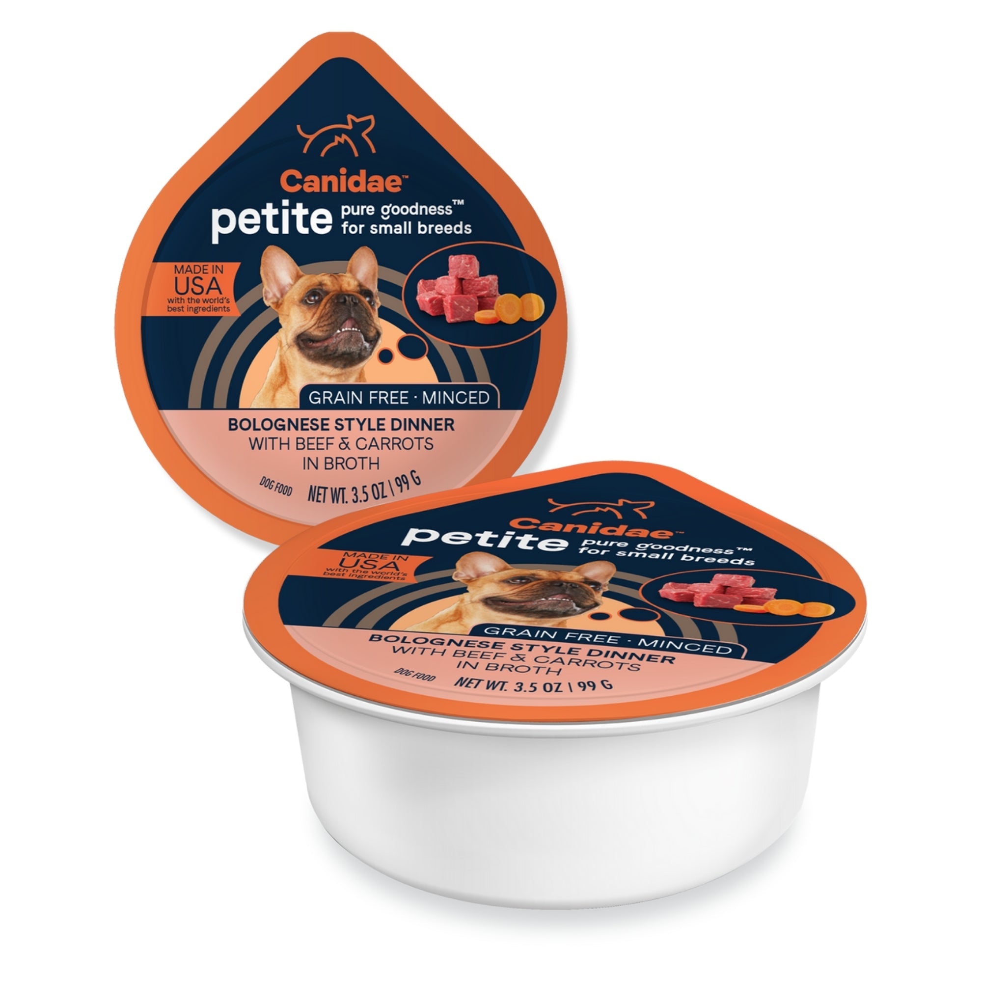 CANIDAE PURE Goodness Petite Small Breed Grain-Free Canned Dog Food Minced w/Beef & Carrots 3.5oz