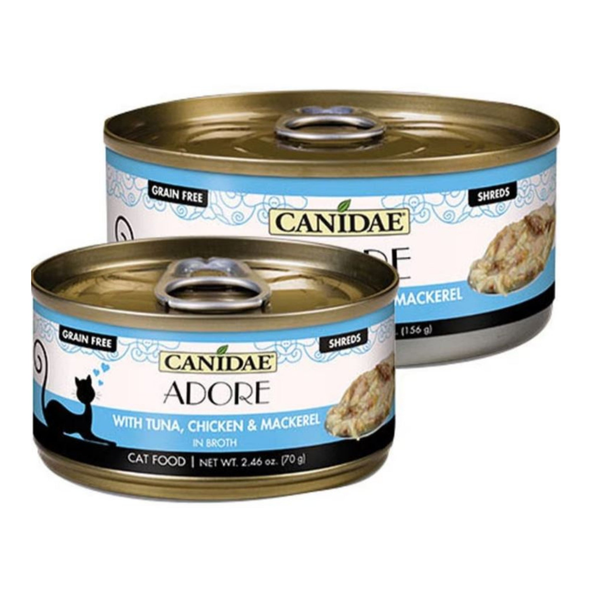 CANIDAE PURE Goodness Canned Cat Food Tuna, Chicken & Mackerel in Broth 2.46oz. (Case of 24)