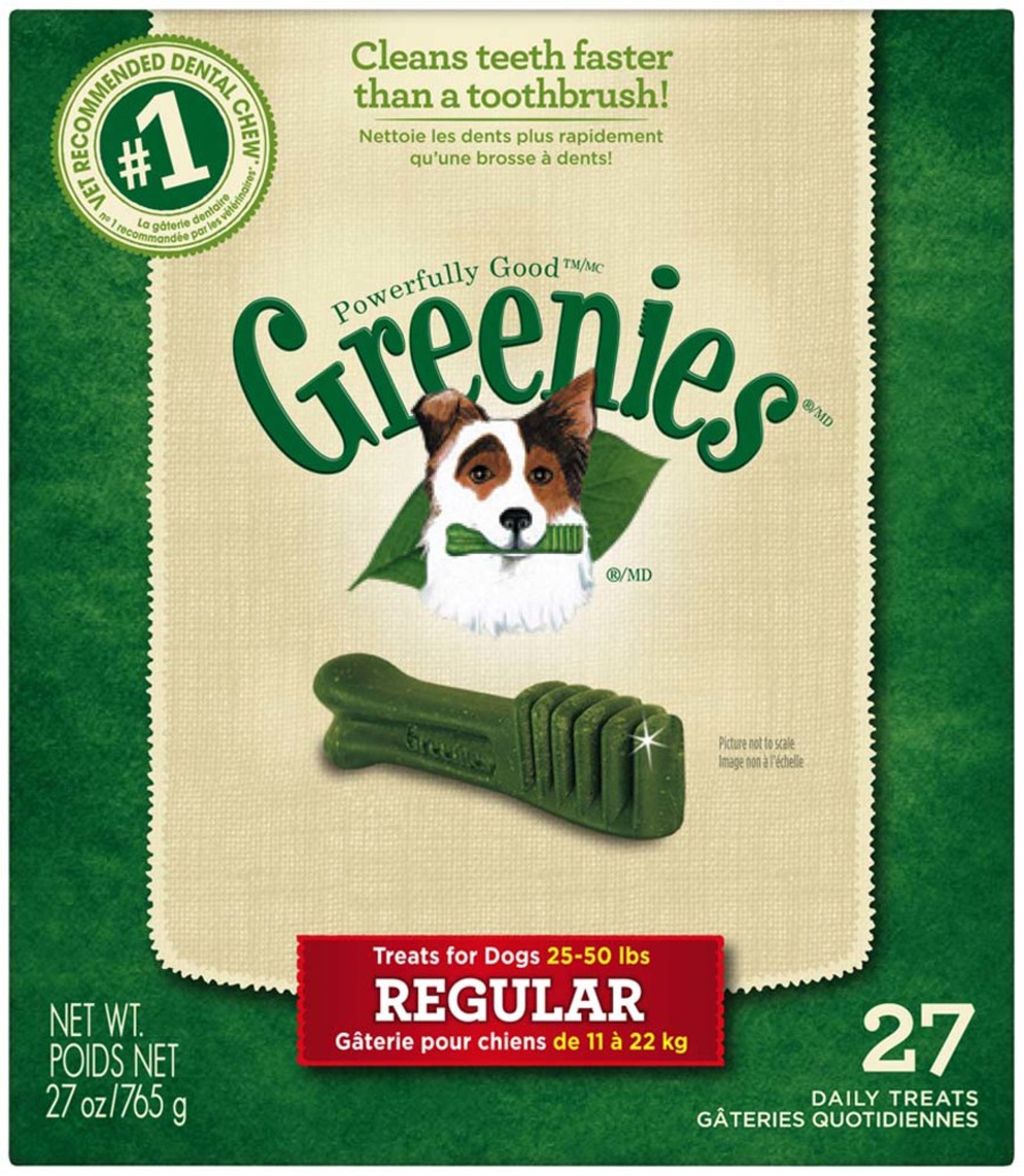 Greenies Dog Dental Treats Regular, Original, 1ea/27 oz, 27 ct