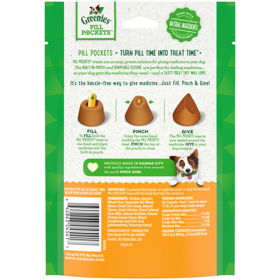 Greenies Pill Pockets for Capsules Chicken, 1ea/30 ct, 7.9 oz