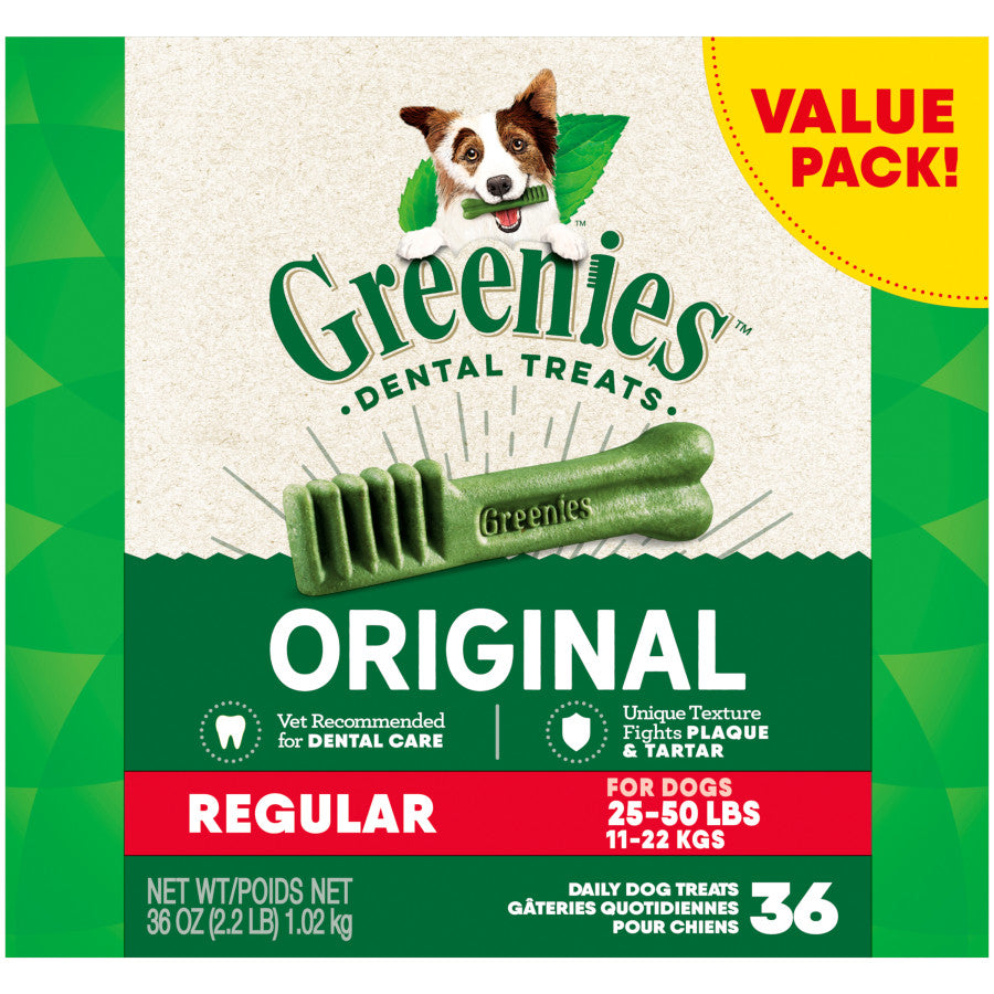 Greenies Dog Dental Treats Regular, Original, 1ea/36 oz, 36 ct