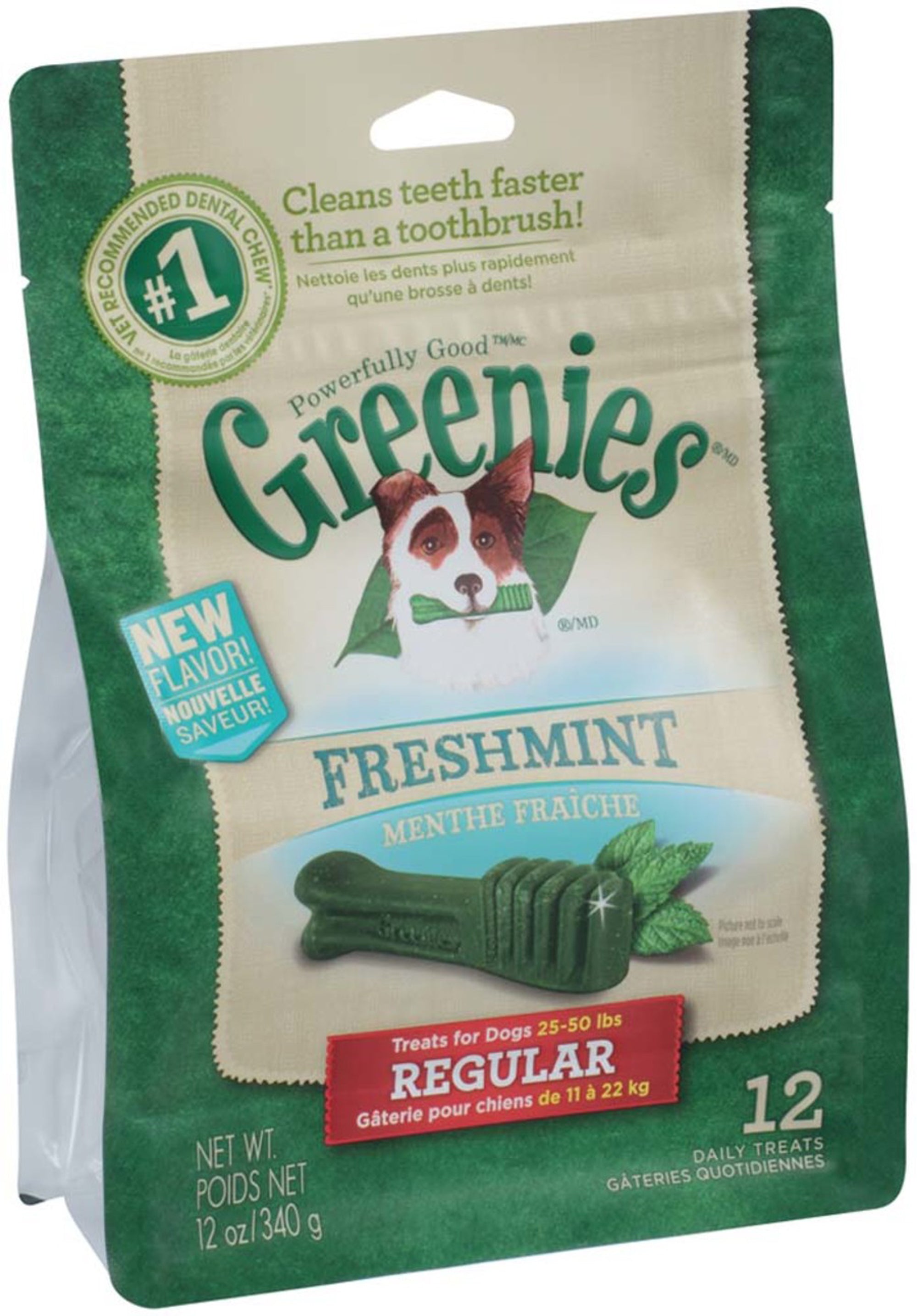 Greenies Dog Dental Treats Regular, Fresh, 1ea/12 oz, 12 ct