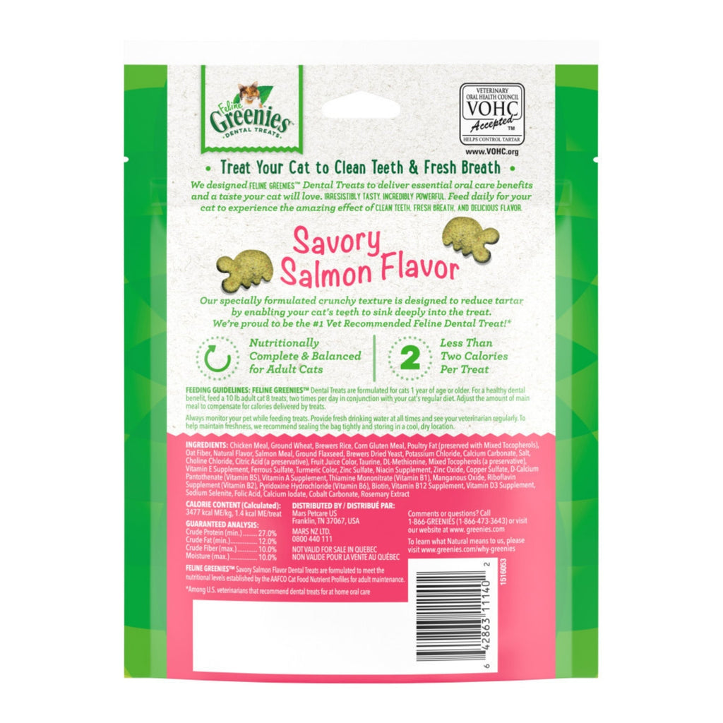 Greenies Feline Adult Cat Dental Treats Savory Salmon, 1ea/4.6 oz