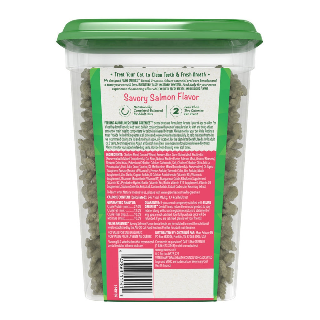 Greenies Feline Adult Cat Dental Treats Savory Salmon, 1ea/9.75 oz