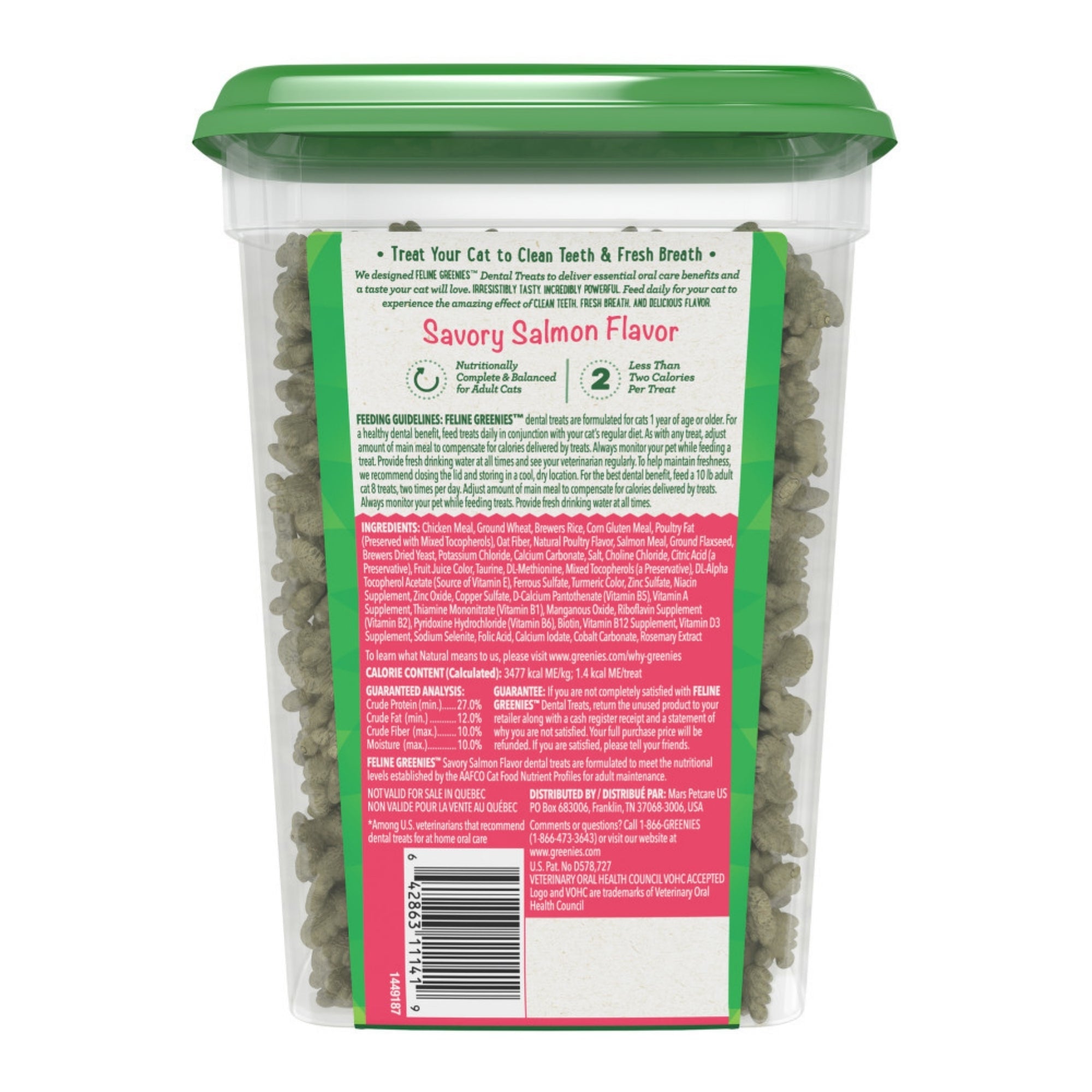 Greenies Feline Adult Cat Dental Treats Savory Salmon, 1ea/9.75 oz