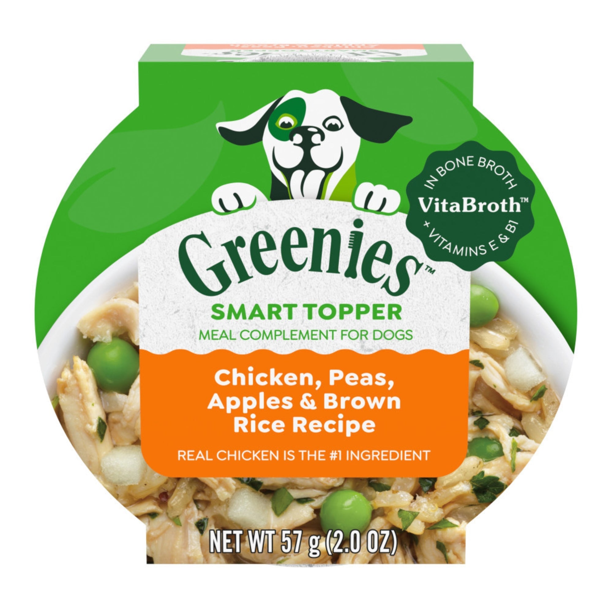 Greenies Smart Topper Meal Compliment for Dogs Chicken, Peas, Apples  Brown Rice, 10ea/2 oz