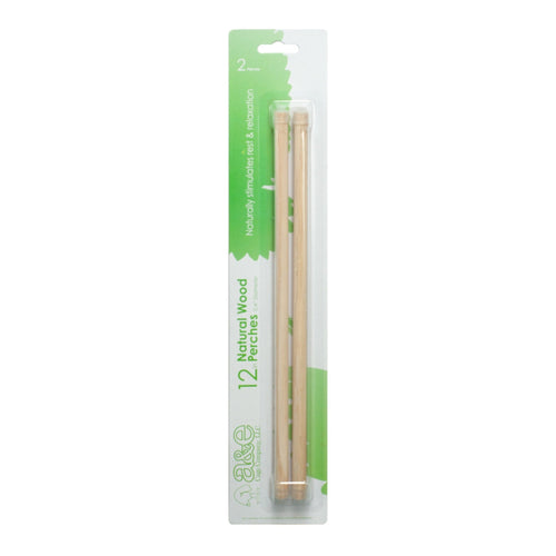 A & E Cages Wooden Replacement Bird Perch 1ea/2 pk, 14 in.