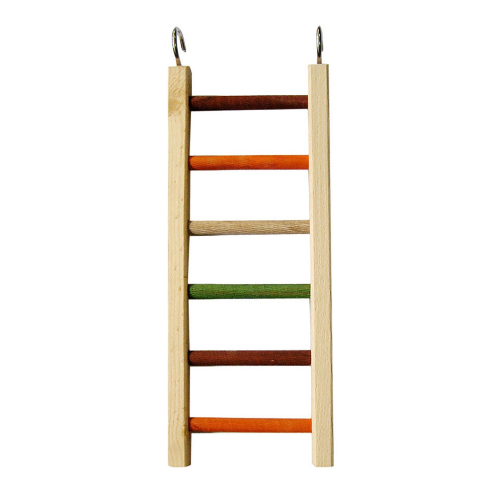 A & E Cages Happy Beaks Wooden Hanging Ladder Bird Toy 1ea/MD, 14 in.