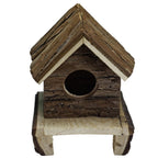 A E Cages Nibbles Log Cabin Small Animal Hut Deluxe Brown; 1ea-6In X 4.5In X 4.5 in