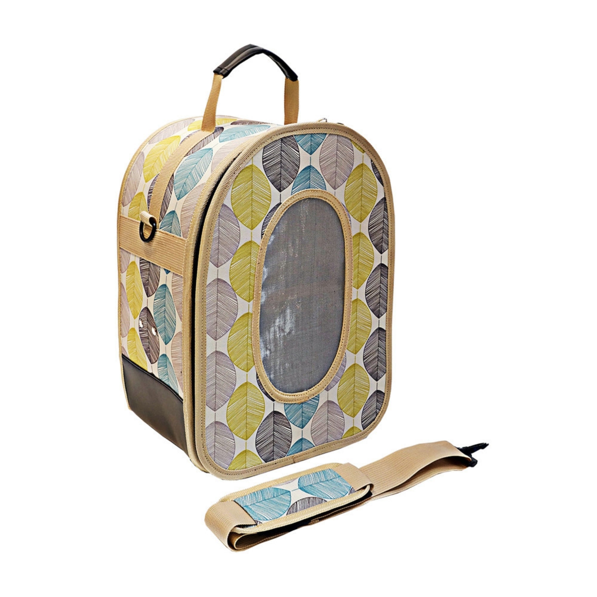 A & E Cages Happy Beaks Soft Sided Voyager Bird Carrier Tan, 1ea/SM