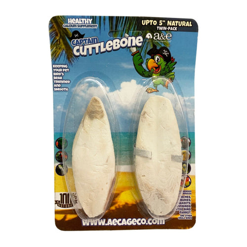 A & E Cages Natural Cuttlebone 1ea/5 in, 2 pk  (Pack of 3)