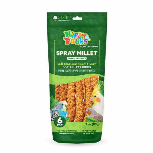 A & E Cages Happy Beaks Spray Millet Bird Treat 1ea/3oz.