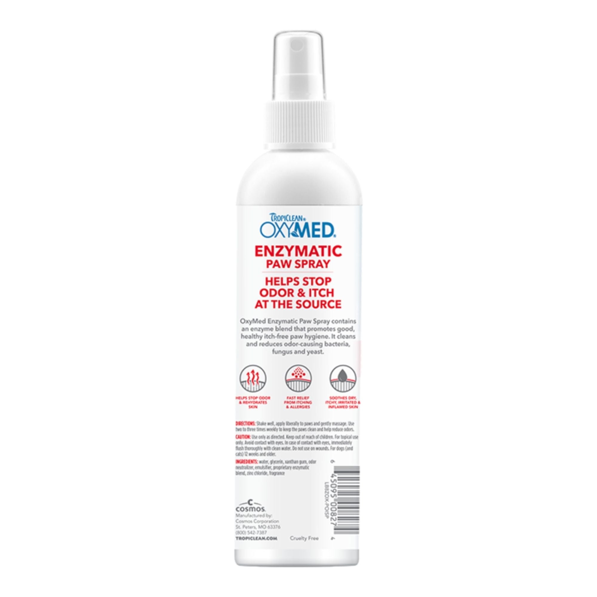 Tropiclean Oxymed Dog Enzymatic Paw Odor & Itch Spray 8oz.