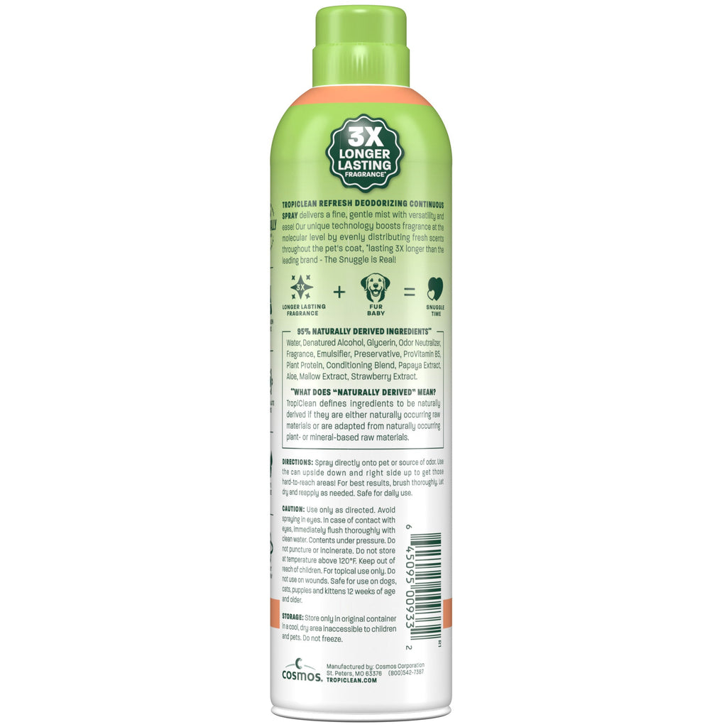 Tropiclean Dog Deodorizing Spray Papaya 10oz.