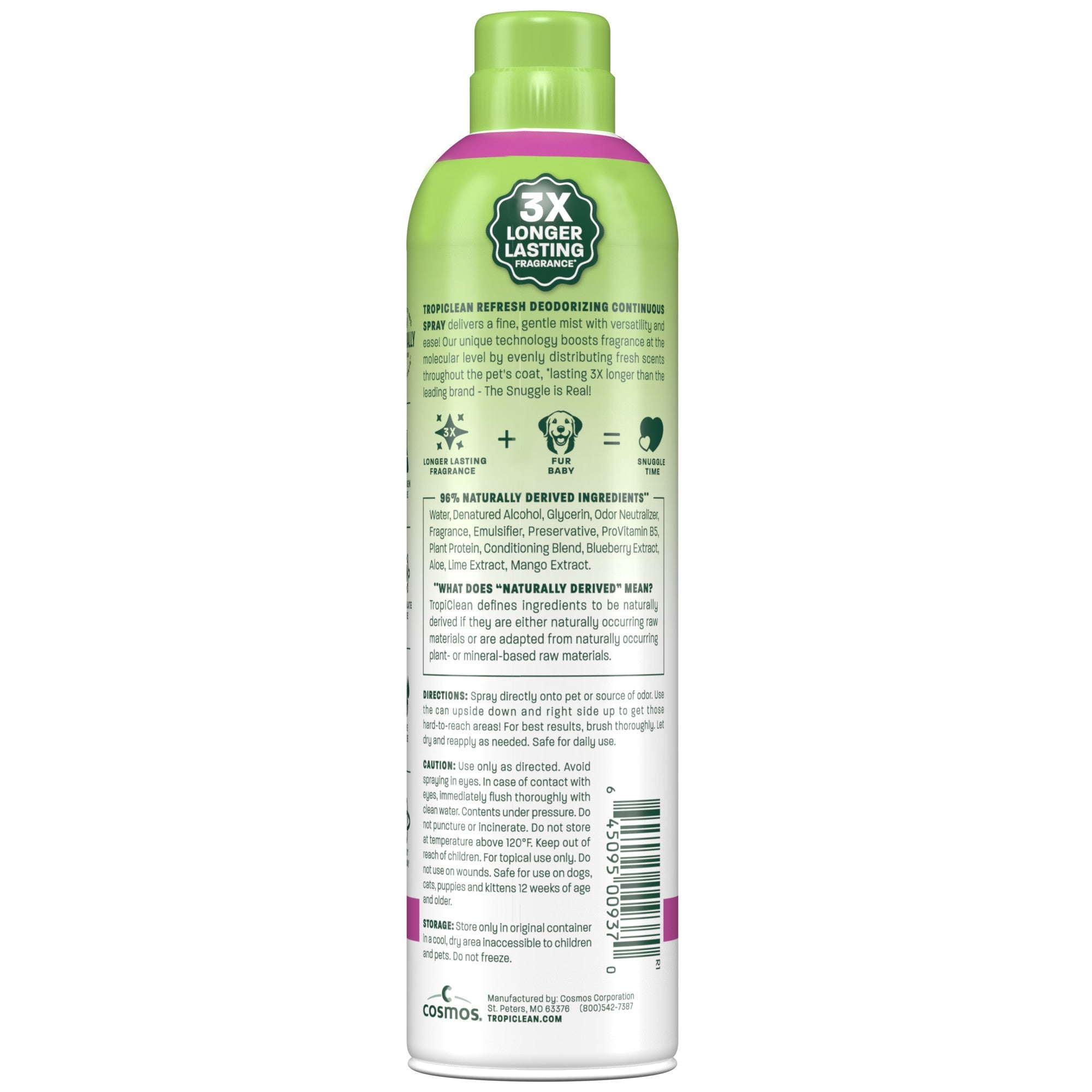 Tropiclean Dog Deodorizing Spray Berry & Coconut 10oz.
